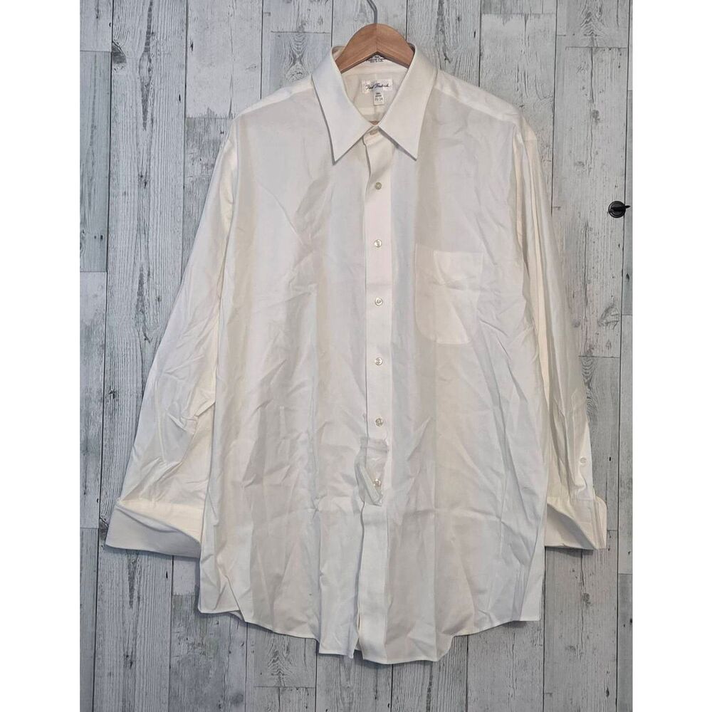 Paul Frederick 80's Two-Ply Pinpoint Oxford Cotton Button Up Shirt Sz. 17.5-34